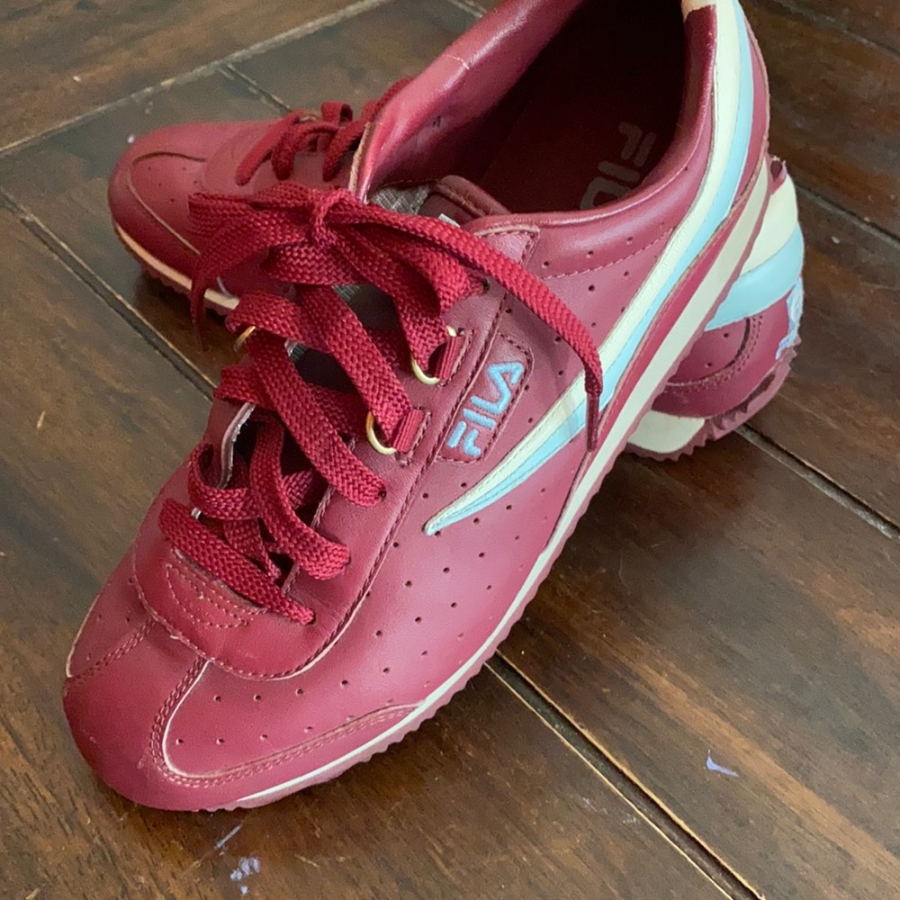 Burgundy Fila Sneakers size 7.5